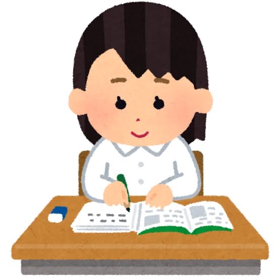 勉強する女の子